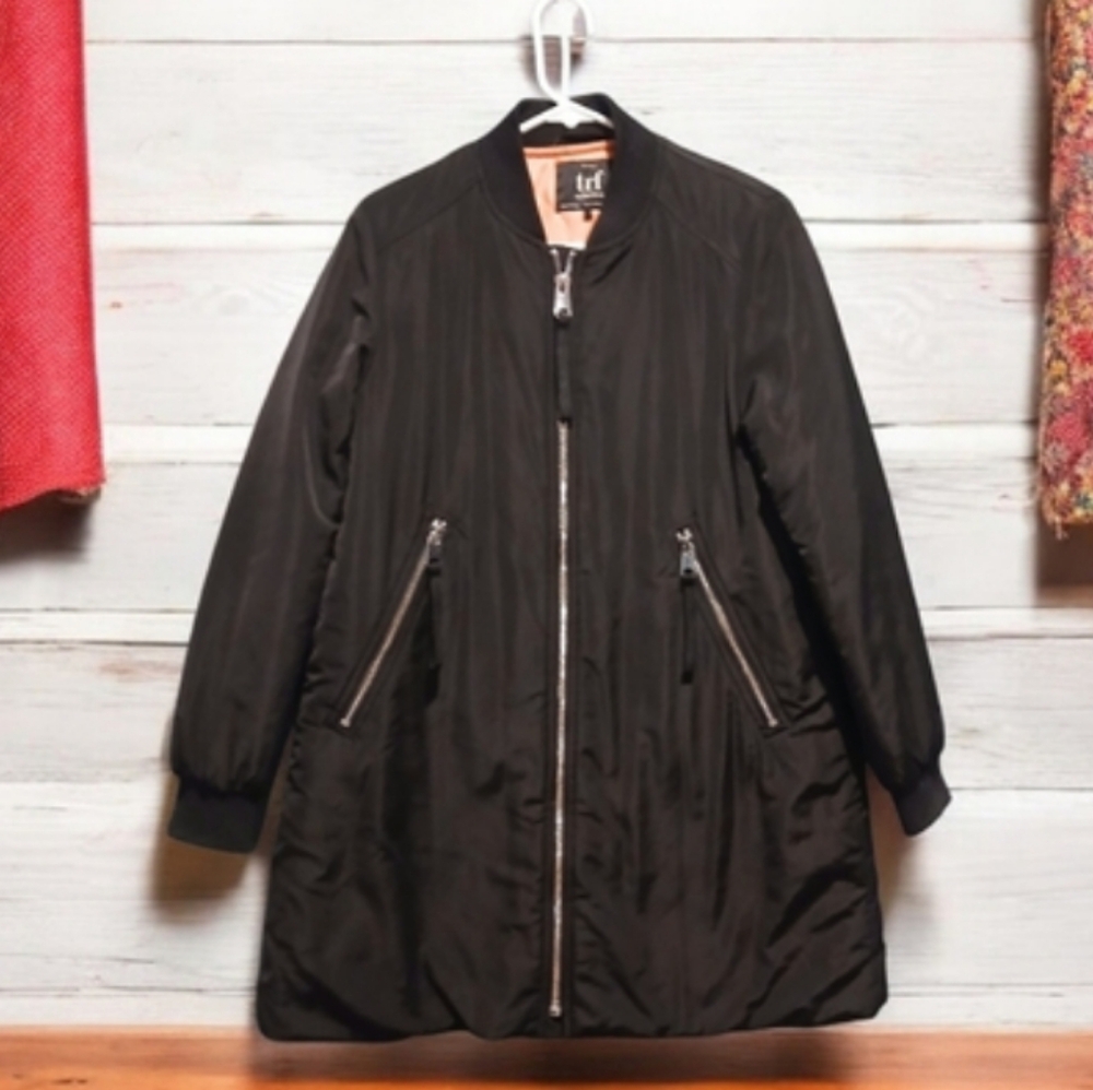 Zara TRF Collection Womans Black Coat XS